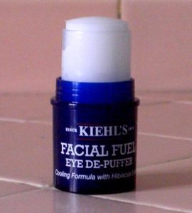 Kiehls Facial Fuel Eye De-Puffer Product Review Caulfield's Counter Cream Gel Puffy dark circles