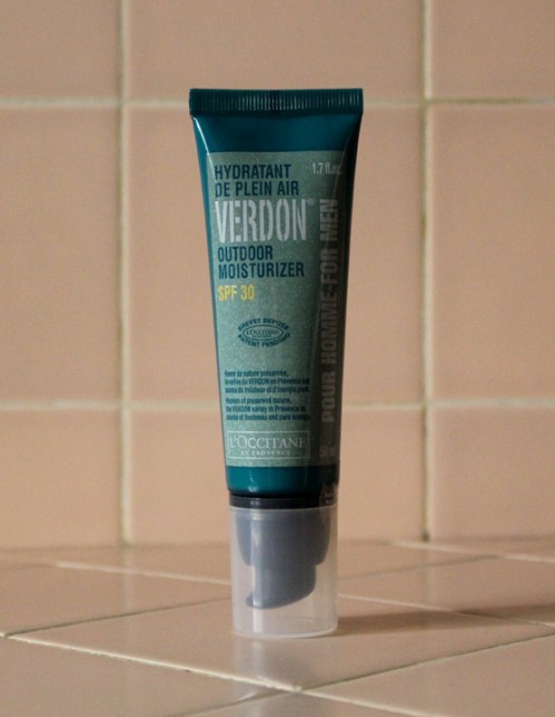L'Occitane Verdon Outdoor Moisturizer SPF30 review face mens grooming male skin care men Caulfields Counter UVA UVB