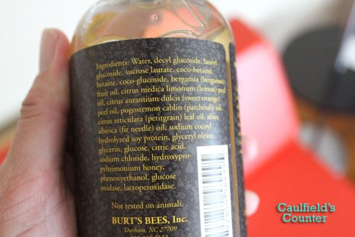 Burts Bees Natural Skin Care for Men Body Wash Ingredients List Caulfields Counter