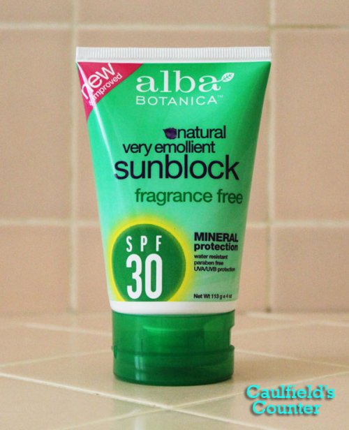 Alba Botanica Natural Very Emollient Sunscreen Fragrance Free Mineral Broad Spectrum SPF 30 Alba Botanica sunblock spf 30 sunscreen mineral review Caulfield's Counter Skincare beauty grooming